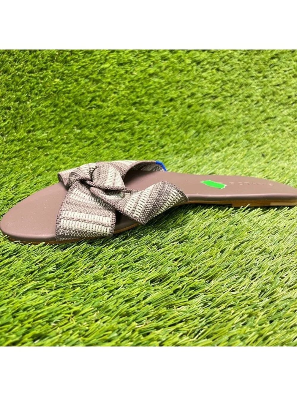 Rothy's The Knot Womens Size 10 Brown Taupe Beach Casual Outdoor Slide Sandals